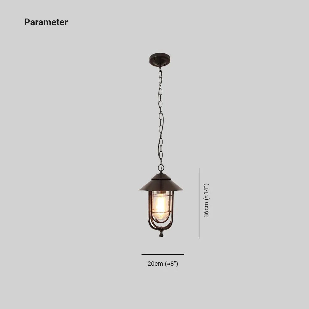 Epoch Retro Lantern Pendant Light Bronze