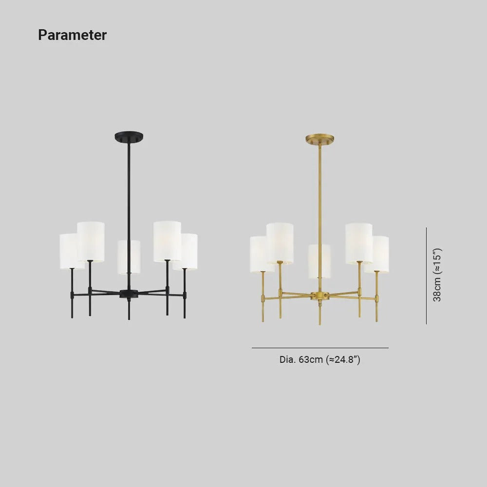 Silva Modern LED Chandelier Fabric Bedroom Living Room