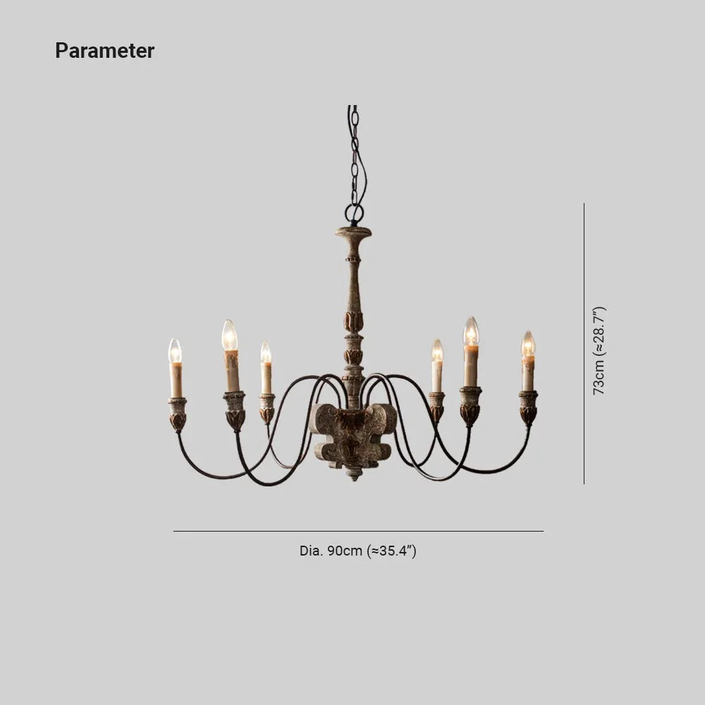 Silva Retro Design LED Chandelier Bronze Living Room