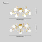 Olivia Nordic Multi Globe Ceramic Flush Mount Ceiling Light