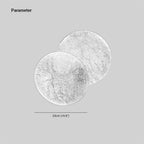 Aria Modern Minimalist Round Moon LED Indoor Wall Lamp Bedroom Living Room