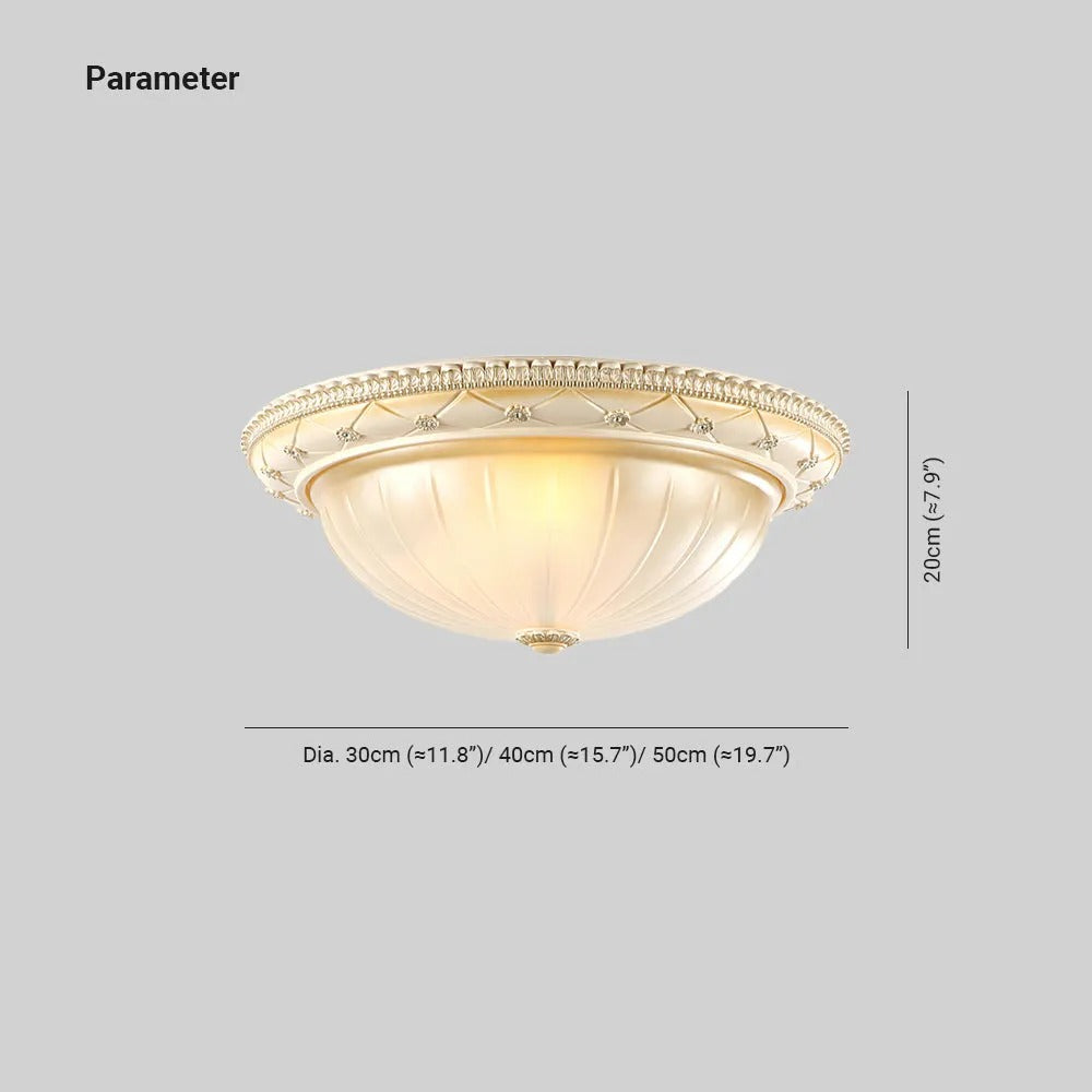 Silva Minimalist Flush Mount Ceiling Light Resin Living Room