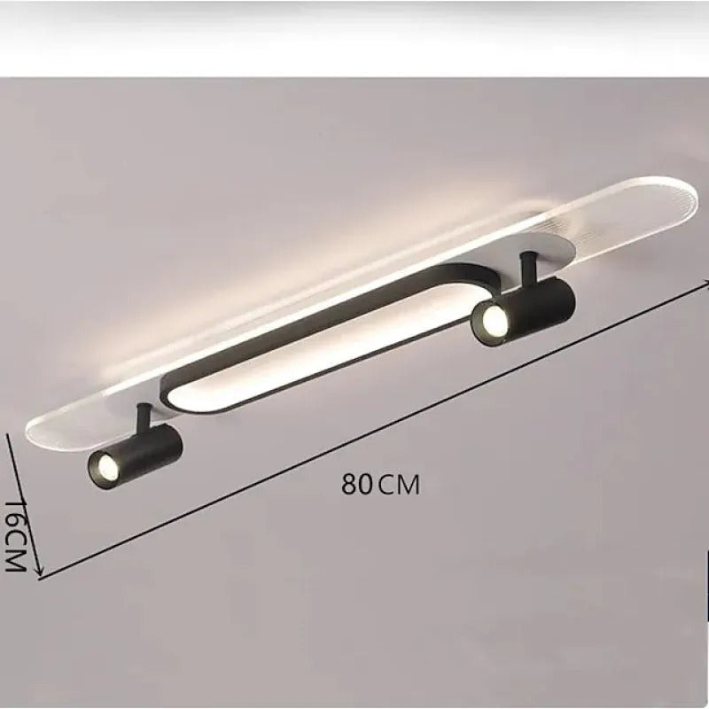 Aim Modern Rectangular LED Acrylic Ceiling Light