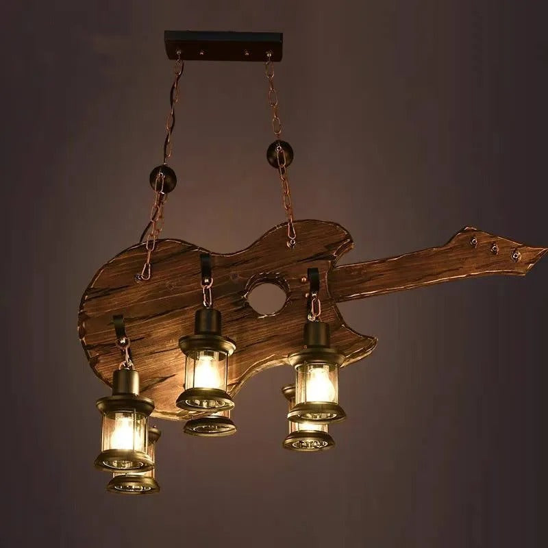Epoch 6 Lantern Guitar Wood/ Pendant Light