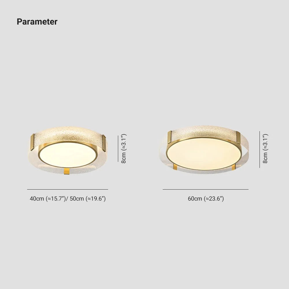 Arisha Modern Round Glass Flush Mount Ceiling Light