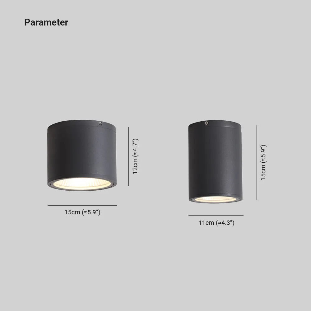 Ray Modern Cylindrical Flush Mount Ceiling Light Glass