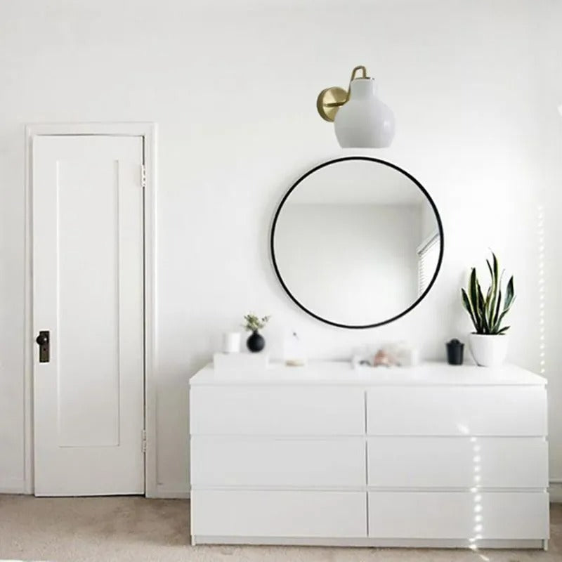 Arisha Simple Dome Shape Vanity Wall Lamp, /Glass