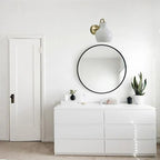 Arisha Simple Dome Shape Vanity Wall Lamp, /Glass