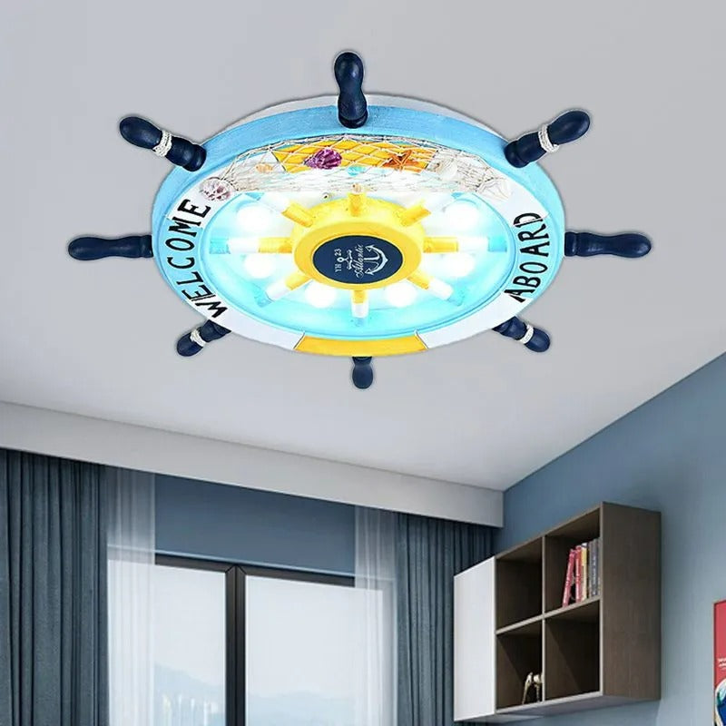 Arisha Modern Rudder Flush Mount Children Ceiling Light Bedroom