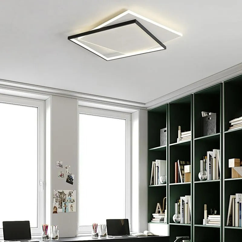 Arisha Modern Duo-Square Flush Mount Ceiling Light