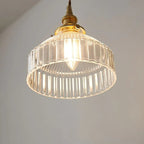 Arisha Pendant Light Dome Vintage Glass Brass Dining Room