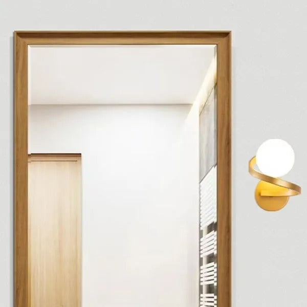 Arisha Nordic Globe Glass Vanity Wall Lamp Bedroom