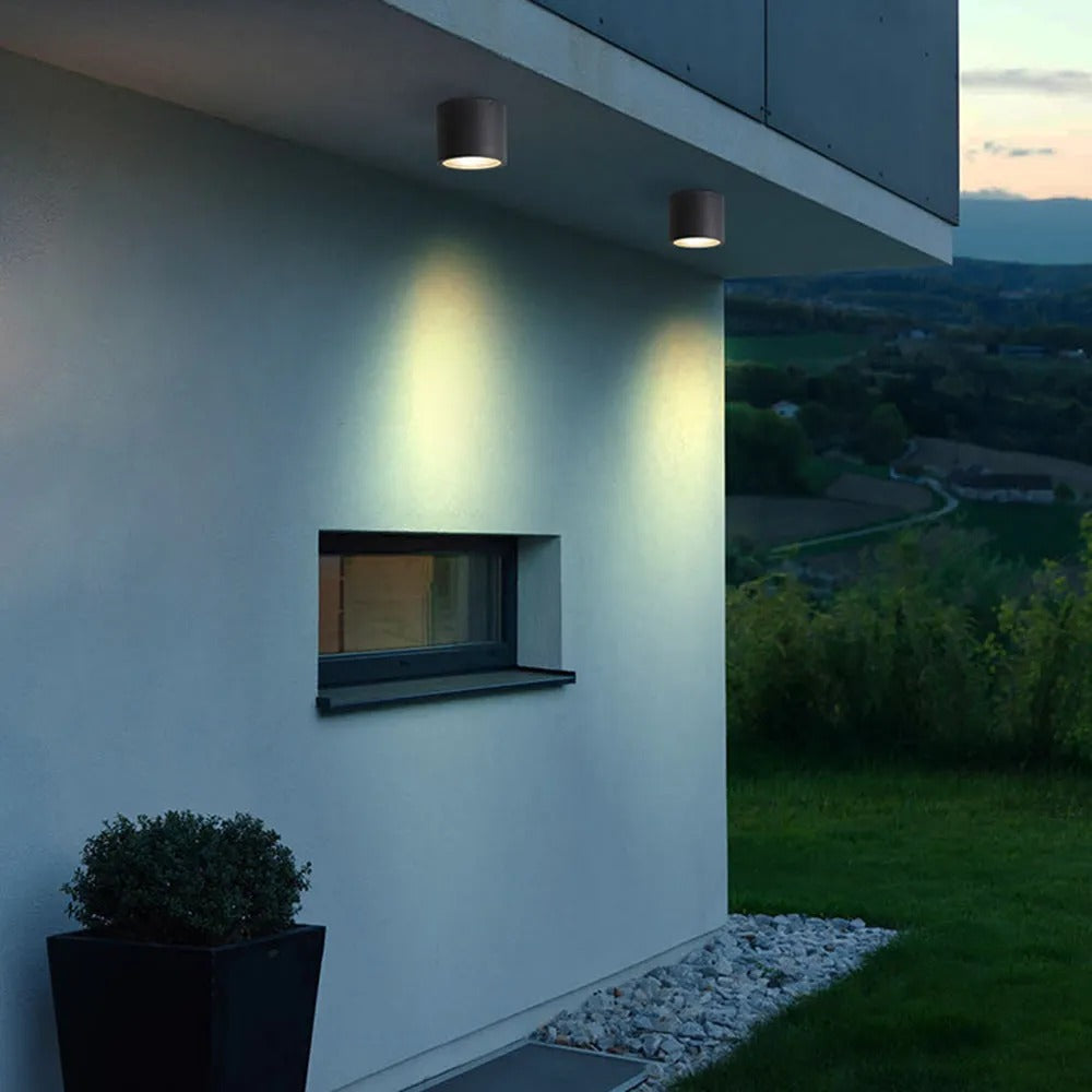Ray Modern Cylindrical Flush Mount Ceiling Light Glass