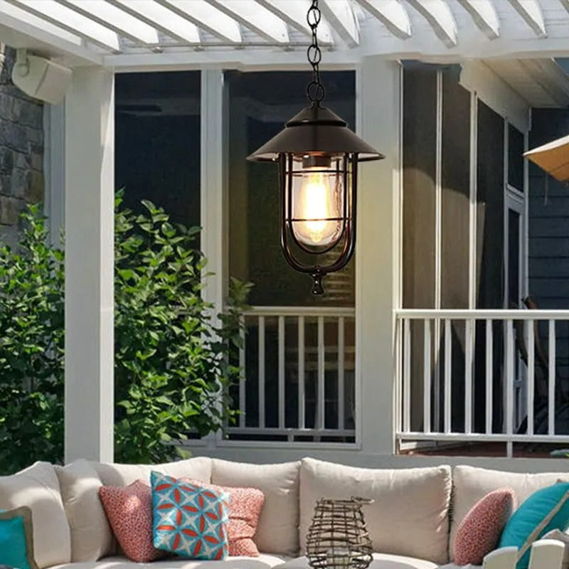 Epoch Retro Lantern Pendant Light Bronze