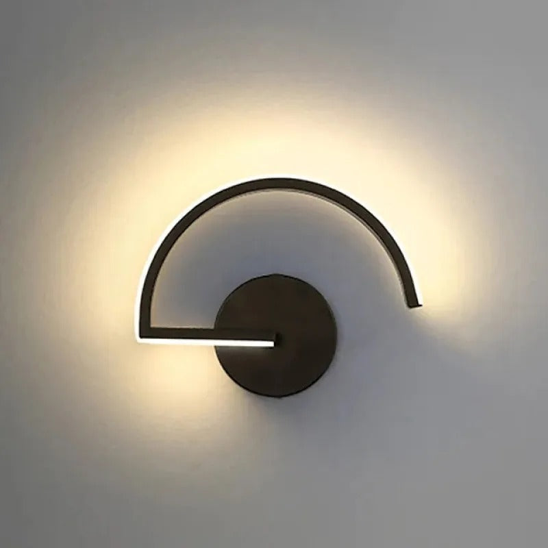 Arisha Minimalist Linear Semicircular Decor Wall Lamp