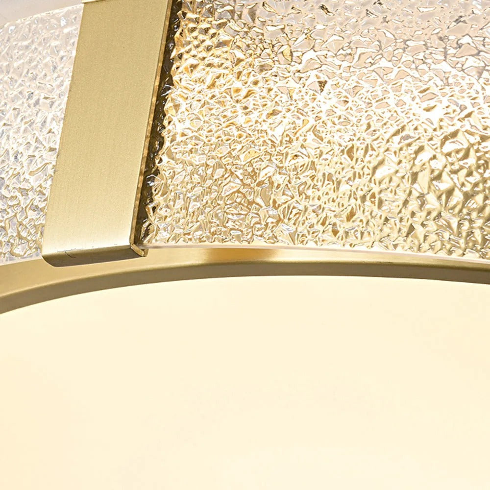 Arisha Modern Round Glass Flush Mount Ceiling Light
