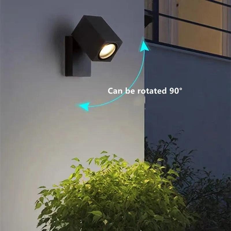 Ray Modern Outdoor Rotatable Spotlight Wall Lamp