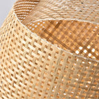Ritta Modern Twist Rattan Pendant Light Wood Living Room