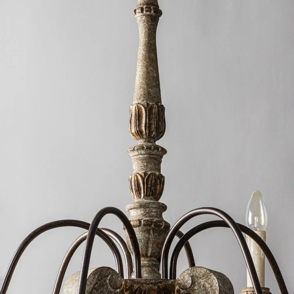 Silva Retro Design LED Chandelier Bronze Living Room