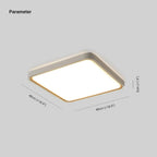 Arisha Minimalist Round Square Acrylic Flush Mount Ceiling Light