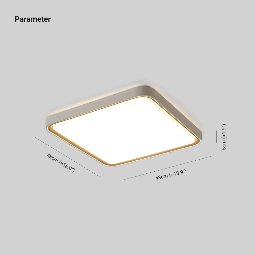 Arisha Minimalist Round Square Acrylic Flush Mount Ceiling Light