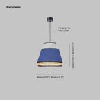 Ritta Fabric/Rattan Pendant Light, 2 Style