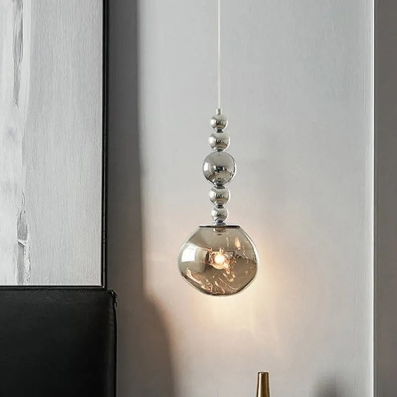 Valentina Retro LED Pendant Light Chrome /Acrylic Bedroom