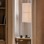 Ritta Cylinder Pendant Light, Lantern, Fabric, Japanese