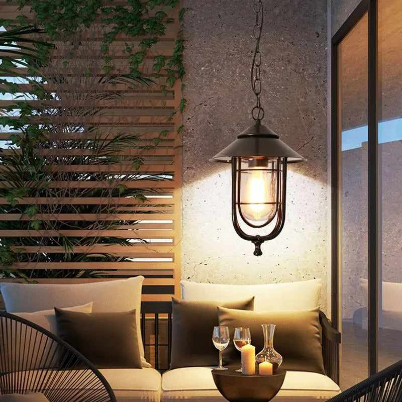 Epoch Retro Lantern Pendant Light Bronze