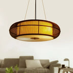 Muto Natural Basket Weave Wood/ Pendant Light