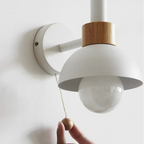 Valentina Modern LED Wall Lamp Glass Bedroom White/Yellow/Pink/Green