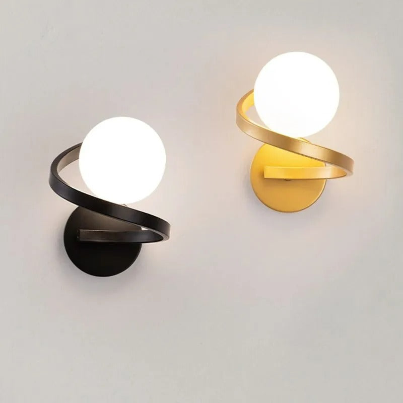 Arisha Nordic Globe Glass Vanity Wall Lamp Bedroom