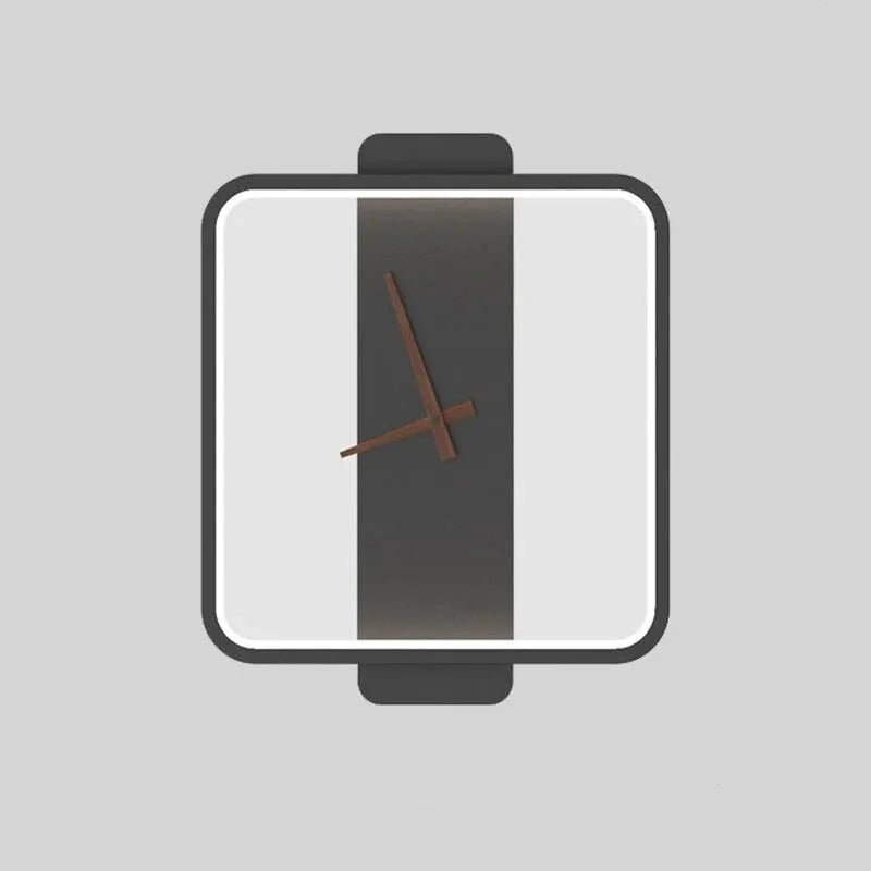 Valentina Arisha Square Clock & Acrylic Wall Lamp