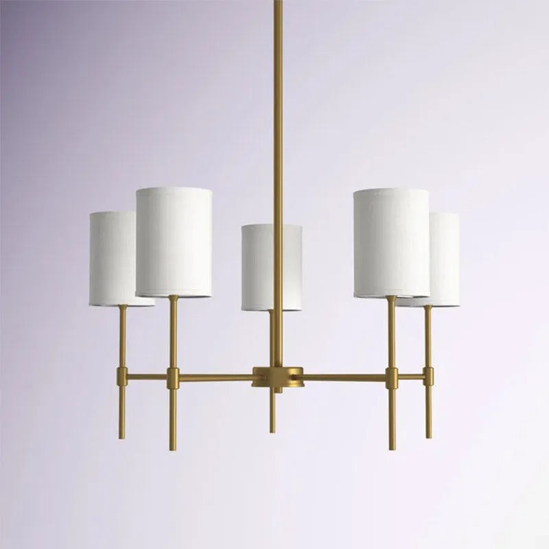Silva Modern LED Chandelier Fabric Bedroom Living Room