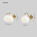 Arisha Simple Dome Shape Vanity Wall Lamp, /Glass