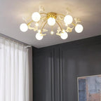 Olivia Nordic Multi Globe Ceramic Flush Mount Ceiling Light