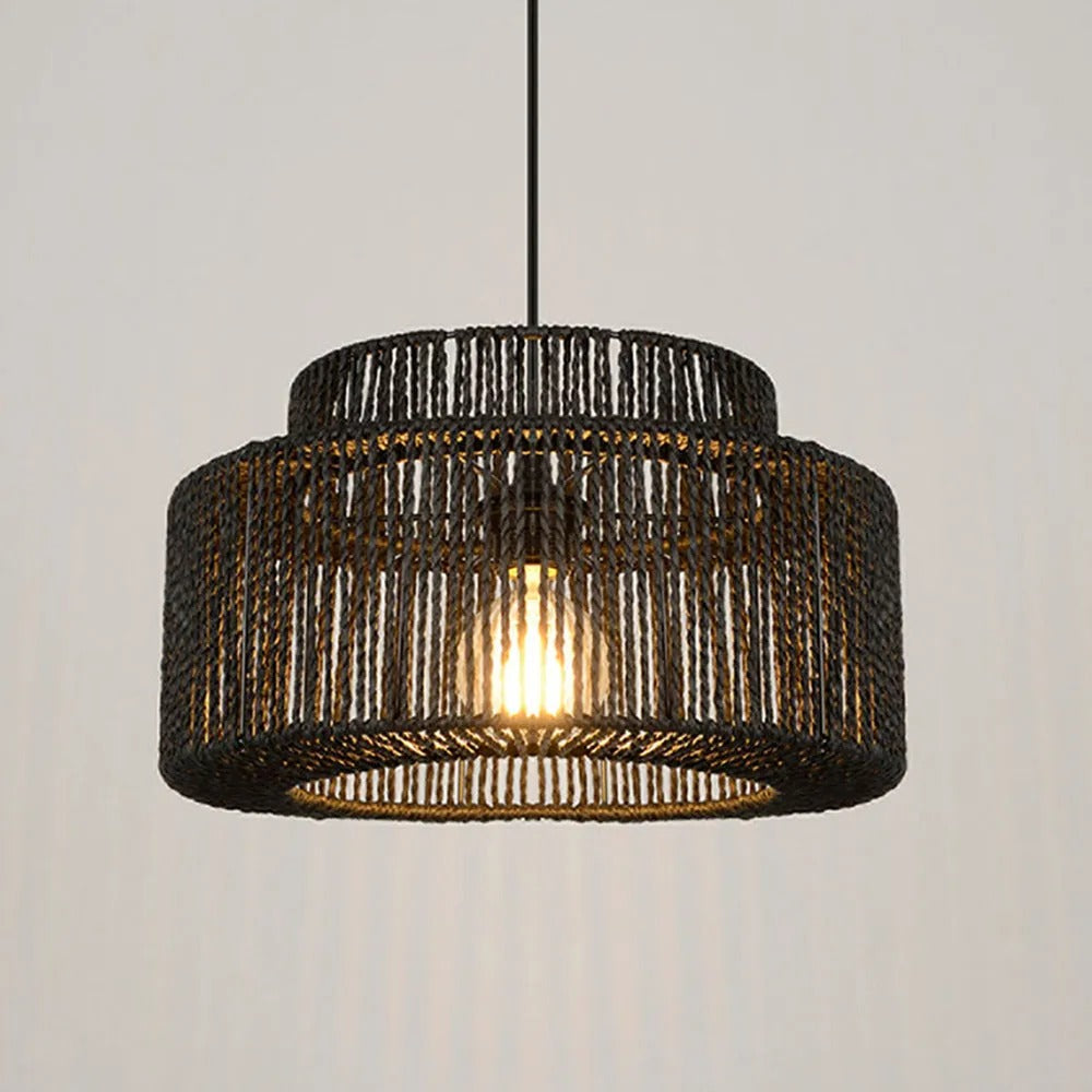 Ritta  Retro Rustic Drum Hanging Pendant Light