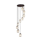 Kristy Modern Minimalist Glass Chandelier Living Room