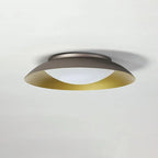 Arisha Round Flush Mount Ceiling Light, Brass