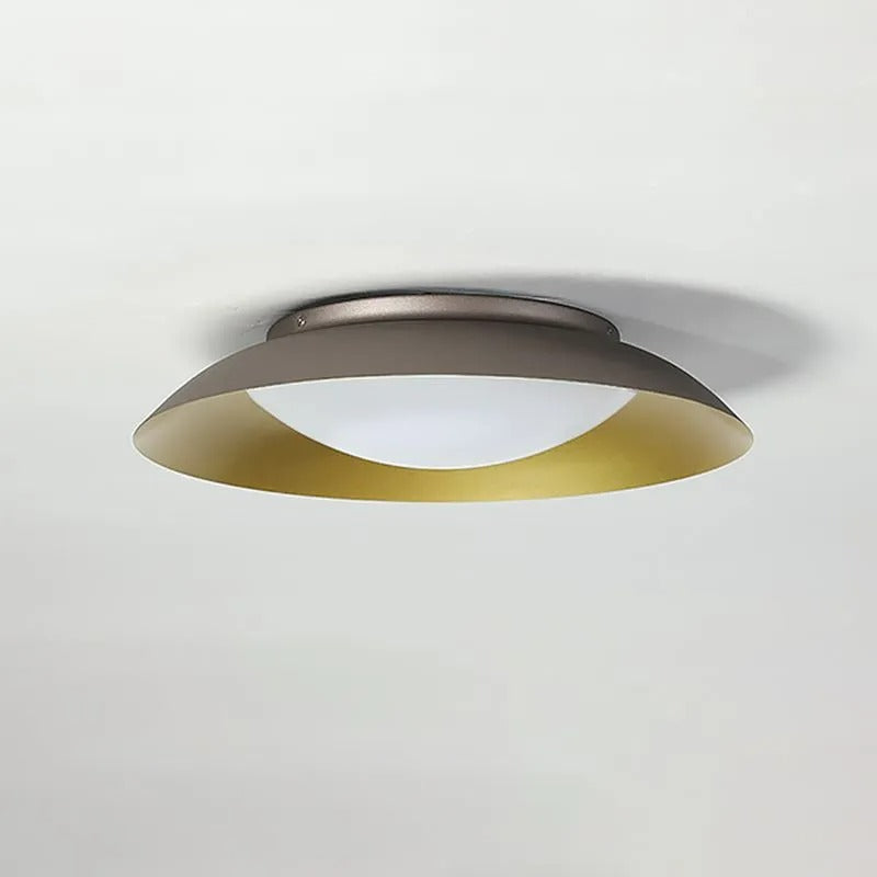 Arisha Round Flush Mount Ceiling Light, Brass