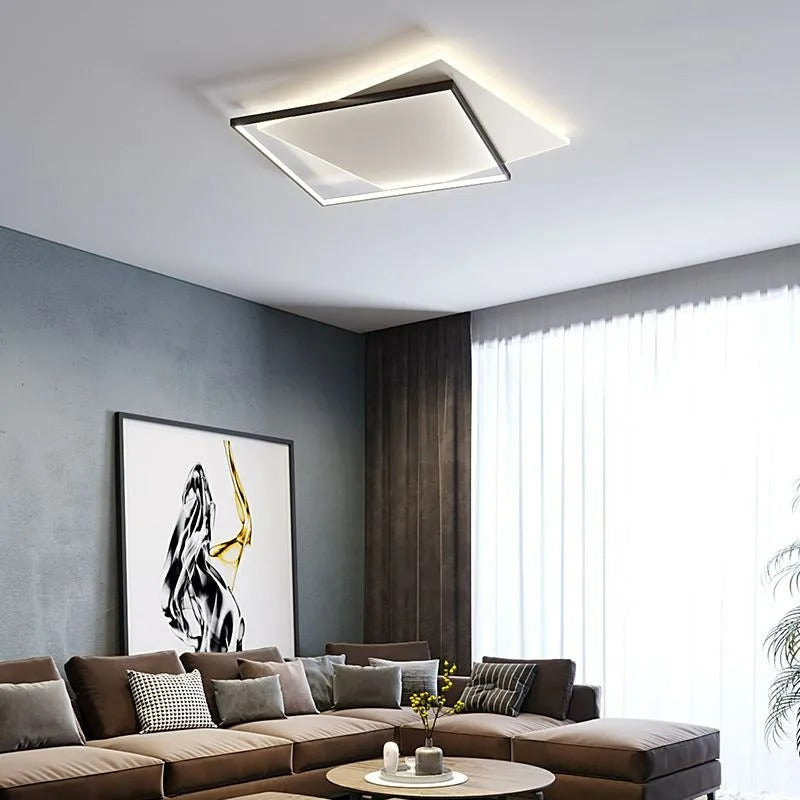 Arisha Modern Duo-Square Flush Mount Ceiling Light