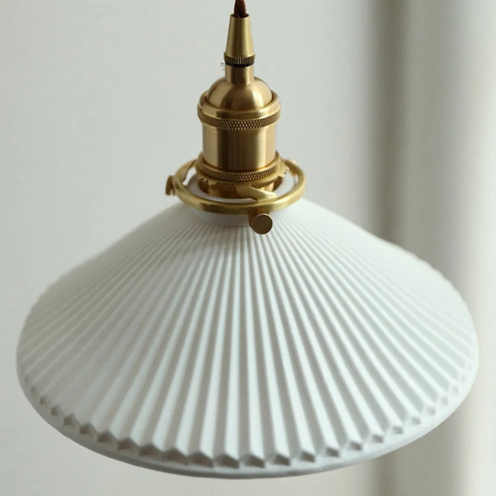 Muto Vintage Dome Ceramic/Wood Wall Lamp