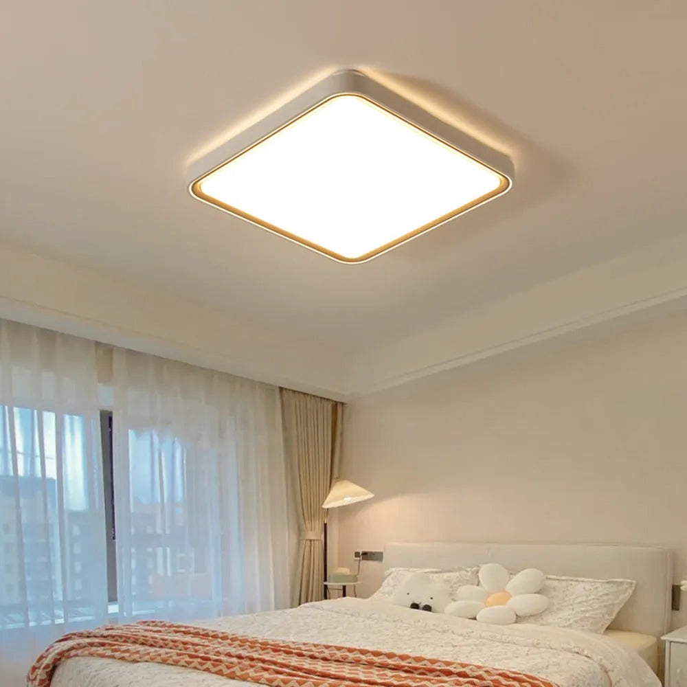 Arisha Minimalist Round Square Acrylic Flush Mount Ceiling Light
