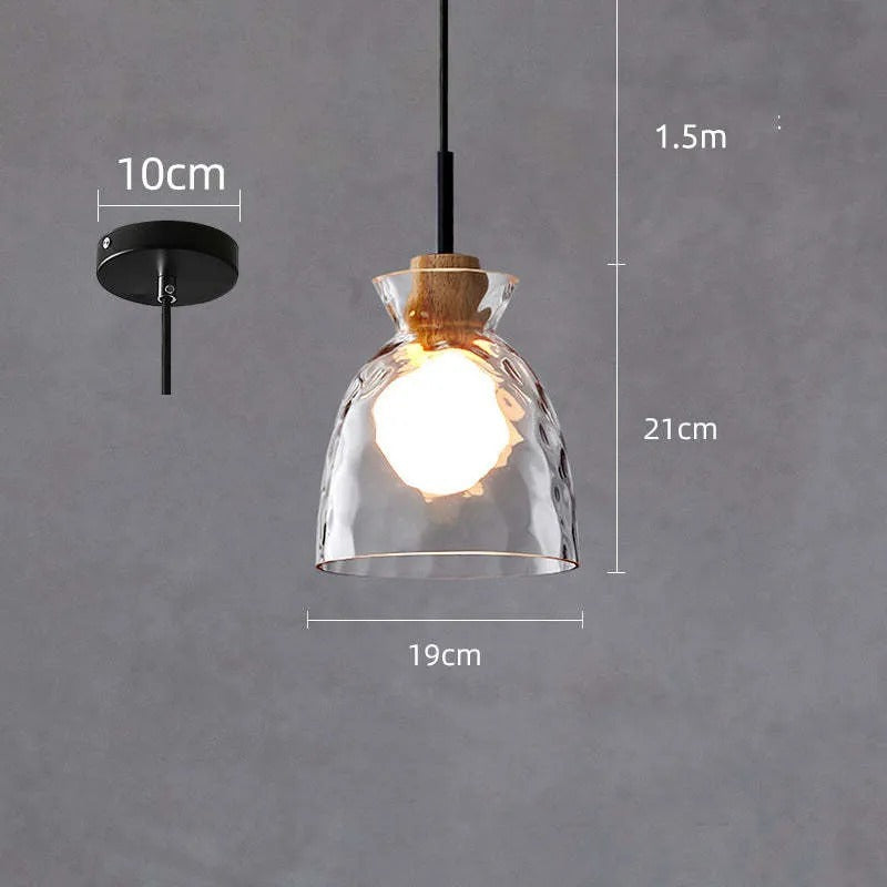 Arisha Minimalist Geometric Glass Pendant Light, Dining Room