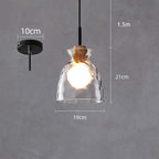 Arisha Minimalist Geometric Glass Pendant Light, Dining Room
