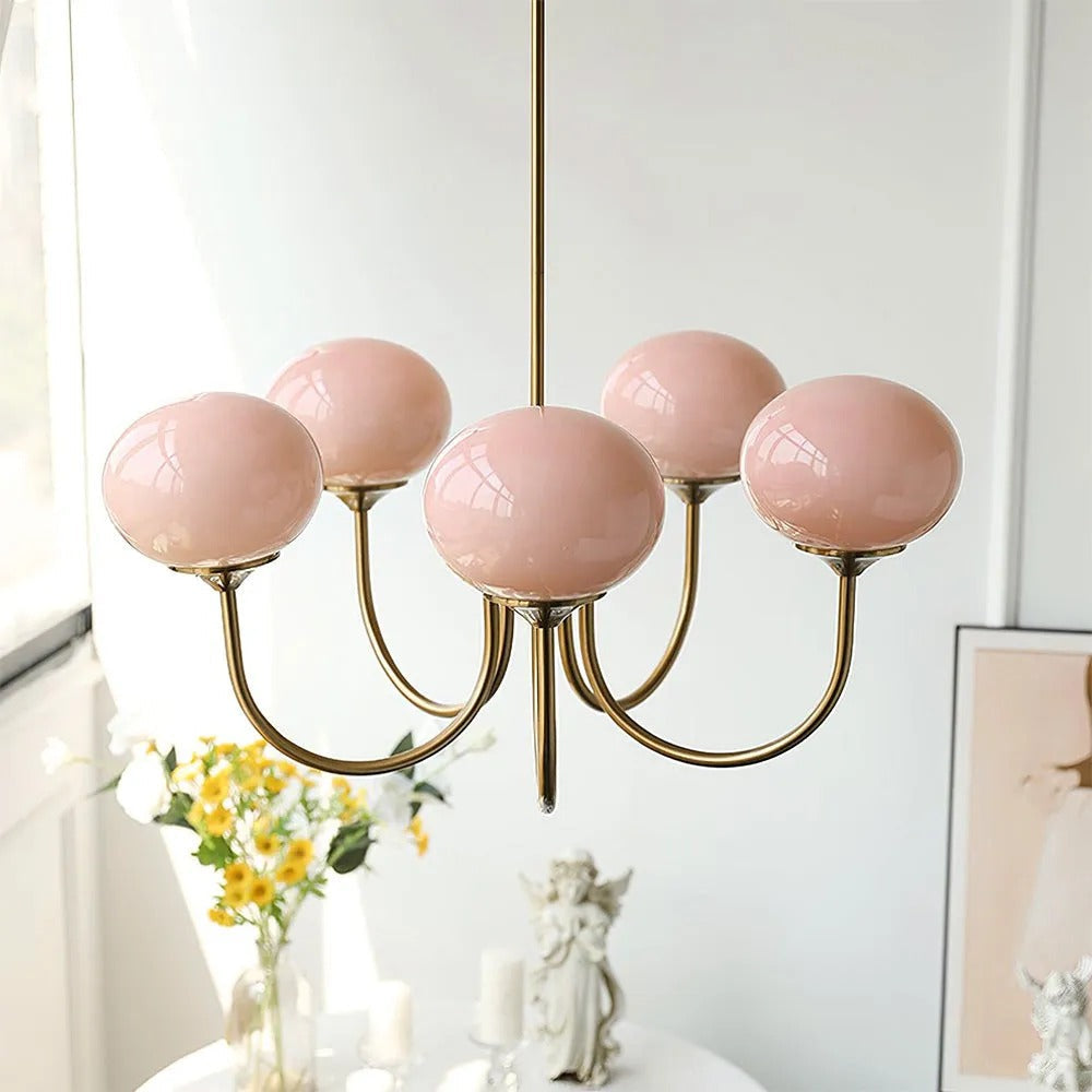Aria Retro Art Deco Globe Chandelier