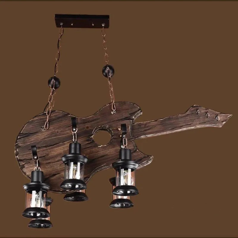 Epoch 6 Lantern Guitar Wood/ Pendant Light