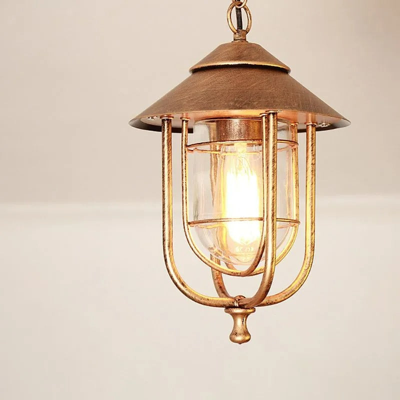 Epoch Retro Lantern Pendant Light Bronze