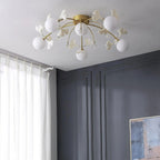 Olivia Nordic Multi Globe Ceramic Flush Mount Ceiling Light