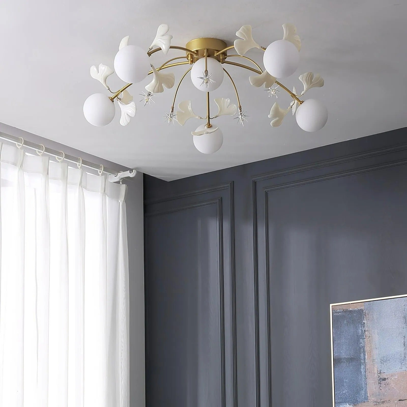 Olivia Nordic Multi Globe Ceramic Flush Mount Ceiling Light